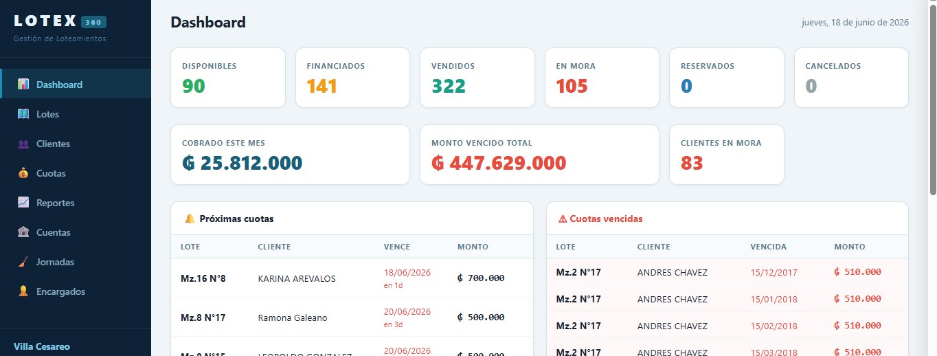 Lotex — dashboard